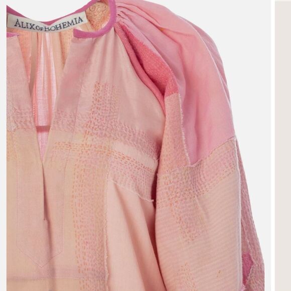NWT Alix of Bohemia Celeste Sari Dress in Pink Sky sz S $2,515 - Picture 6 of 6